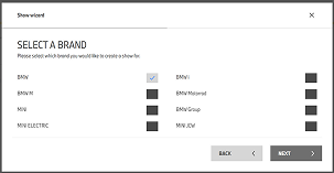 BMW POS Digital step 1 — Select a brand