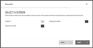 BMW POS Digital step 2 — Select a screen